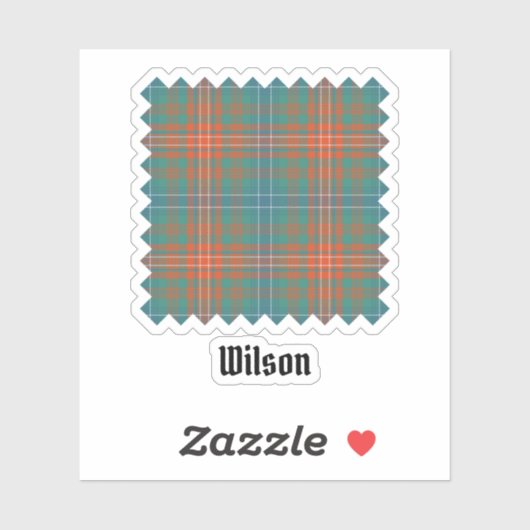 Clan Wilson Ancient Tartan Sticker (Vel)