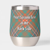 Clan Wilson Crest over het oude Tartan (Achterkant)