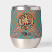 Clan Wilson Crest over het oude Tartan (Voorkant)