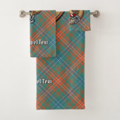 Clan Wilson Crest over het oude Tartan Bad Handdoek (Insitu)