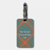 Clan Wilson Crest over het oude Tartan Bagagelabel (Achterkant verticaal)