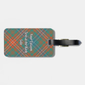 Clan Wilson Crest over het oude Tartan Bagagelabel (Achterkant horizontaal)