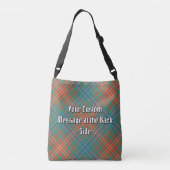 Clan Wilson Crest over het oude Tartan Crossbody Tas (Achterkant)
