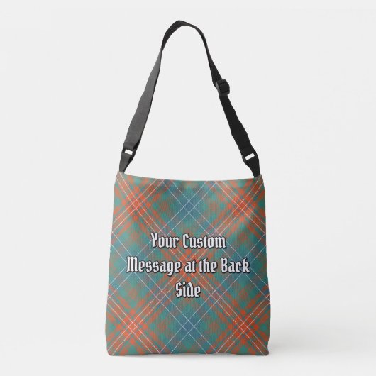 Clan Wilson Crest over het oude Tartan Crossbody Tas (Achterkant)