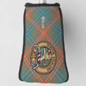 Clan Wilson Crest over het oude Tartan Golfheadcover (Draai 90)