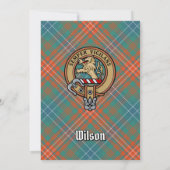 Clan Wilson Crest over het oude Tartan Kaart (Achterkant)