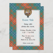 Clan Wilson Crest over het oude Tartan Kaart (Voorkant / Achterkant)