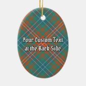 Clan Wilson Crest over het oude Tartan Keramisch Ornament (Achterkant)