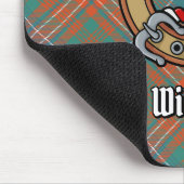 Clan Wilson Crest over het oude Tartan Muismat (Hoek)
