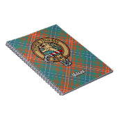 Clan Wilson Crest over het oude Tartan Notitieboek (Rechterzijde)