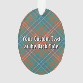 Clan Wilson Crest over het oude Tartan Ornament (achterkant)