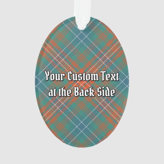 Clan Wilson Crest over het oude Tartan Ornament (achterkant)