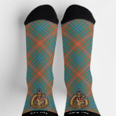 Clan Wilson Crest over het oude Tartan Sokken (Top)