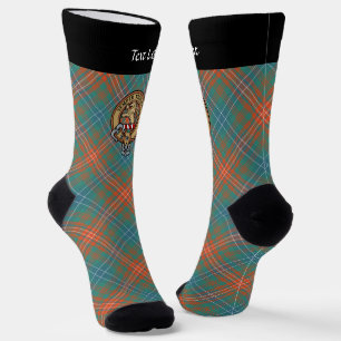 Clan Wilson Crest over het oude Tartan Sokken