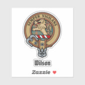 Clan Wilson Crest over het oude Tartan Sticker (Vel)