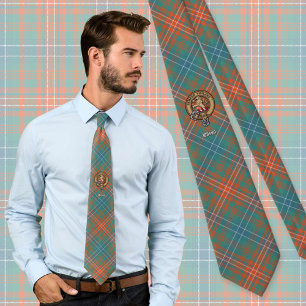 Clan Wilson Crest over het oude Tartan Stropdas
