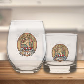 Clan Wilson Crest over het oude Tartan Whisky Glas