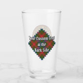Clan Wilson Crest over Modern Tartan Glas (Achterkant)