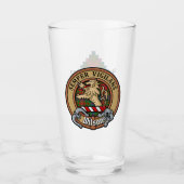 Clan Wilson Crest over Modern Tartan Glas (Voorkant)