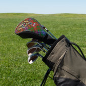Clan Wilson Crest over Modern Tartan Golfheadcover (Insitu)