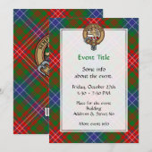 Clan Wilson Crest over Modern Tartan Kaart (Voorkant / Achterkant)