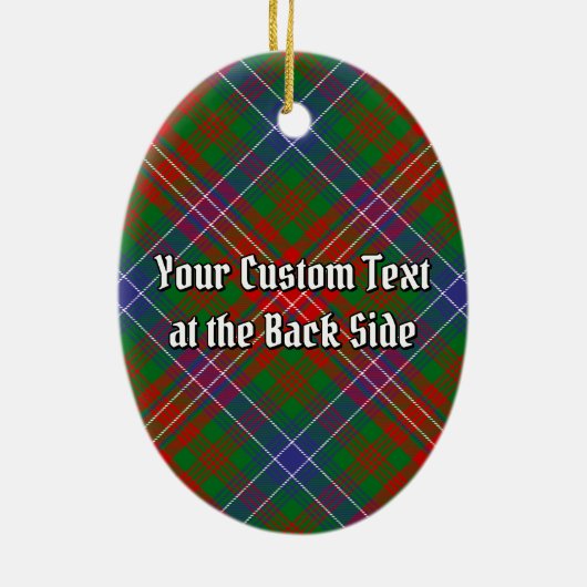 Clan Wilson Crest over Modern Tartan Keramisch Ornament (Achterkant)