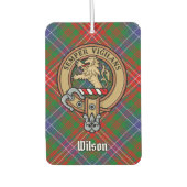 Clan Wilson Crest over Modern Tartan Luchtverfrisser (Voorkant)
