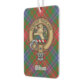 Clan Wilson Crest over Modern Tartan Luchtverfrisser (Links)
