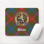 Clan Wilson Crest over Modern Tartan Muismat (Met muis)
