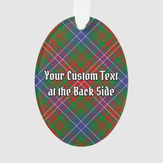 Clan Wilson Crest over Modern Tartan Ornament (achterkant)