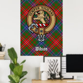Clan Wilson Crest over Modern Tartan Poster (Thuiskantoor)