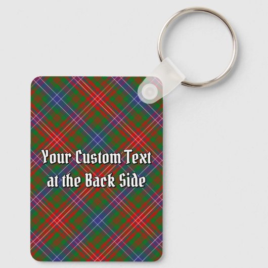 Clan Wilson Crest over Modern Tartan Sleutelhanger (Achterkant)