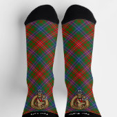 Clan Wilson Crest over Modern Tartan Sokken (Top)
