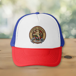 Clan Wilson Crest over Modern Tartan Trucker Pet
