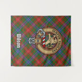 Clan Wilson Crest over Modern Tartan Wandkleed (Voorkant (horizontaal))