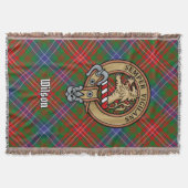 Clan Wilson Crest over moderne tartan Deken (Voorkant)