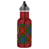 Clan Wilson Crest over moderne tartan Waterfles (Rechts)