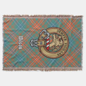 Clan Wilson Crest over Oude Tartan Deken (Voorkant)