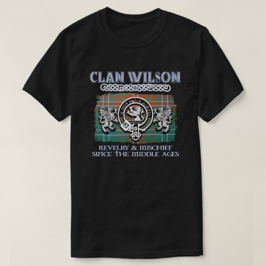 Clan Wilson crest Schotse clans Schotse achternaam T-shirt (Design voorkant)