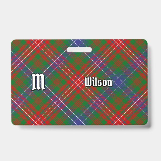 Clan Wilson Modern Tartan Badge (Voorzijde)