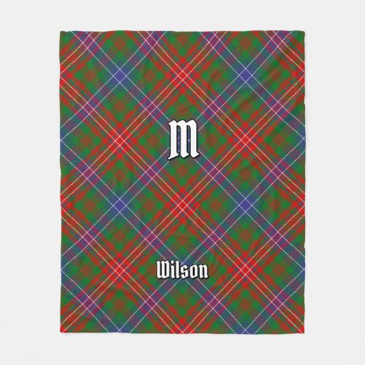 Clan Wilson Modern Tartan Fleece Deken (Voorkant)