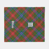 Clan Wilson Modern Tartan Fleece Deken (Voorkant (Horizontaal))