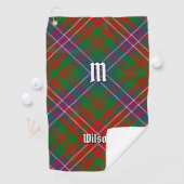 Clan Wilson Modern Tartan Golfhanddoek (Insitu)