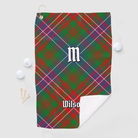 Clan Wilson Modern Tartan Golfhanddoek (Insitu)