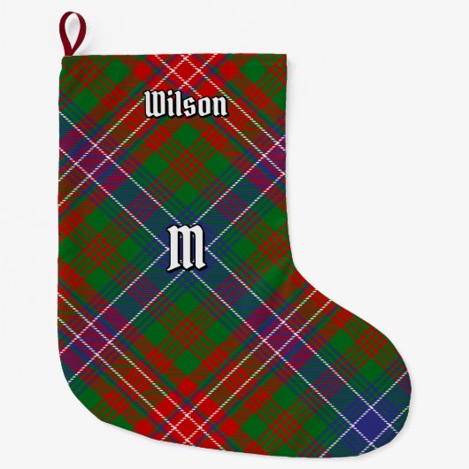 Clan Wilson Modern Tartan Grote Kerstsok (Voorkant)