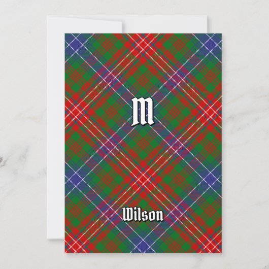 Clan Wilson Modern Tartan Kaart (Voorkant)