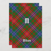Clan Wilson Modern Tartan Kaart (Voorkant / Achterkant)