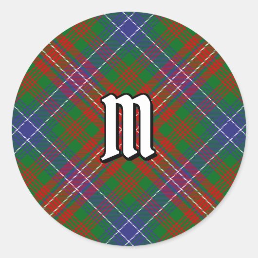 Clan Wilson Modern Tartan Ronde Sticker (Voorkant)