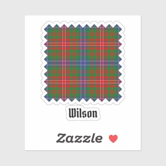 Clan Wilson Modern Tartan Sticker (Vel)