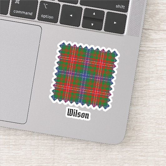 Clan Wilson Modern Tartan Sticker (Detail)